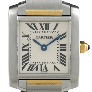 カルティエ CARTIER タンクフランセーズ SM W51007Q4 腕時計 SS YG クォーツ アイボリー レディース 【中古】