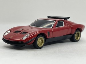 ■★ＵＣＣ　ランボルギーニコレクション　7　ミウライオタ SVR　レッド（1/72ダイキャスト製プルバックカー）