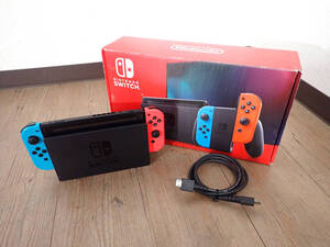 中古 Nintendo Switch 2019年モデル Nintendo HAD-S-KABAA 任天堂 ニンテンドー スイッチ 本体 Joy-Con ネオンブルー ネオンレッド 1