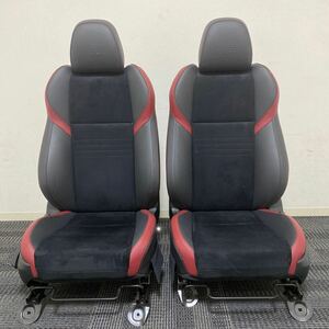 中古 美品 スバル WRX STI VAB 前期 純正 シート 左右セット 運転席 助手席 ハーフレザー 2脚セット