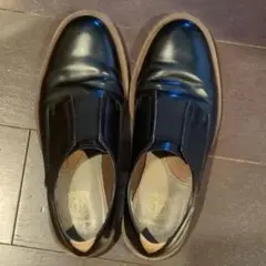 Clarks　黒レザー スリッポン 靴 メンズ