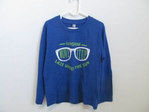 (57671)しまむら　キッズ　男の子　Tコレ　Tシャツ　カットソー　長袖　プリント　ブルー　130㎝　タグ付き　未使用