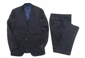 18SS 美品 Paul Smith COLLECTION ポールスミスコレクション ウール ソリッド スーツ セットアップ ダークネイビー 濃紺無地 メンズ S