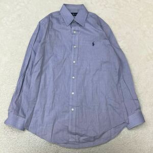 RALPH LAUREN ラルフ ローレン 綿100% 長袖シャツ カッターシャツ ワイシャツ 胸ロゴ 紳士服 メンズ Sサイズ L〜XL相当