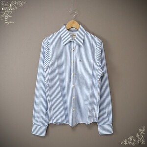 訳あり特価!USED*Abercrombie & Fitch/アバクロンビー＆フィッチ/M/ストライプシャツ/ブルー×ホワイト/青色×白色/デイリー/カジュアル