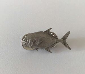 GG HARRIS FINE PEWTER ピンバッジ/ビンテージ 80s GEORGE G. HARRIS/GG HARRIS/fish 魚