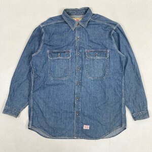 ◆【古着】Levi’s リーバイス 90’s 94年製 ヴィンテージ 日本製 長袖 デニム シャツ ブルー系 Lサイズ コットン メンズ 0.59㎏