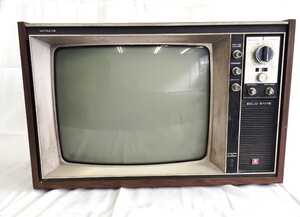 R-1271 HITACHI SOLID STATE S-17A 日立 白黒テレビ 昭和レトロ コレクション アンティーク ジャンク品 03