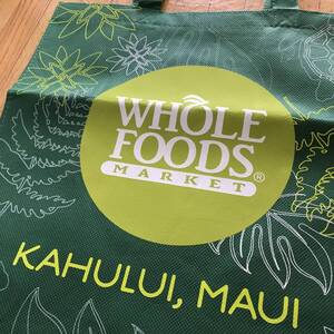 ★♪★♪【未使用・美品】★☆★ホールフーズマーケット　WHOLE FOODS MARKET ハワイ限定　マウイ島　エコバッグ　レア♪★☆★　♪★☆★