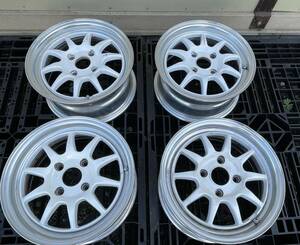 GAB SPORTS 深リム 当時物 15x6.5JJ/15x7.0JJ/PCD114.3/4H/OFF+39/+43:ハブ径約73mm4本セット