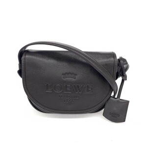 良好◆LOEWE ロエベ ヘリテージ ショルダーバッグ◆377.79.753 ダークブラウン レザー レディース 斜め掛け bag 鞄