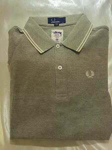 Stussy × FREDPERRY ステューシー×フレッドペリー　ポロシャツ　グレーS ゴルフウェア