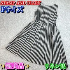 極美品✨STAMP AND DIARY レディース ノースリーブワンピース 麻