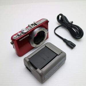 美品 E-PL3 レッド ボディ 即日発送 OLYMPUS デジタル一眼 本体 あすつく 土日祝発送OK