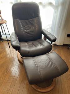 EKORNES エコーネス 1P リクライニング チェア 92405ym オットマン付 北欧