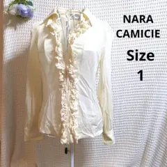 【人気★かわいい★NARA CAMICIE】アイボリー　ブラウス　サイズⅠ