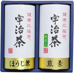 実りの秋の贈り物 宇治茶詰合せ(健康応援茶) 抹茶入煎茶（100g）・ほうじ茶（60g）×各1