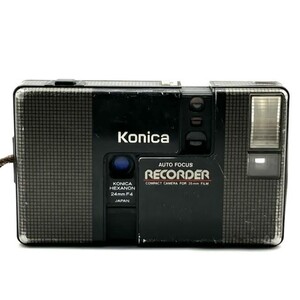 仙102 KONICA RECORDER AUTO FOCUS コンパクトフィルムカメラ ハーフカメラ コニカ レコーダー ブラック 黒 部品取り