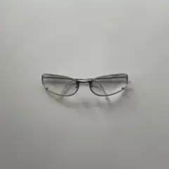 PRADA silver metal half-lim sunglasses