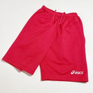 アシックス asics 赤 レッド ポケット付 バレーボール トレーニング用 バレーパンツ バレーボールパンツ 130cm