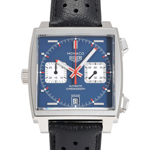 タグ・ホイヤー TAG HEUER モナコ キャリバー11 クロノグラフ CAW211P.FC6356 ブルー/シルバー文字盤 中古 腕時計 メンズ