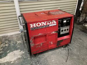 ID5955: HONDA ホンダ 発電機 EX4000 定格電流 40A 定格出力 4.0kVA 60Hz セルスタート 防音型 災害 停電 神奈川県相模原市