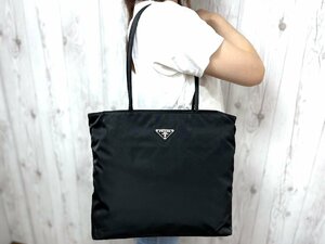 極美品 PRADA プラダ テスート トートバッグ ショルダーバッグ バッグ B4681 ナイロン 黒 A4収納可 72113Y