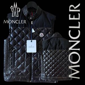 新入荷 本物 新品 43557127 MONCLER モンクレール/稀少サイズ4(日本XXL相当)大人気 JEUNET GILET キルティングダウンベスト コミックラベル