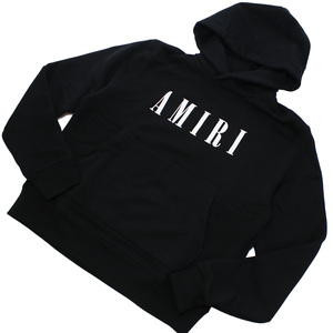 【新品未使用正規品】アミリ AMIRI レディース－パーカー ブランド ロゴ フーディー PS22WJH002 001 BLACK ブラック XSサイズ