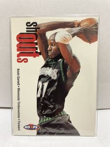 NBAカード　ケビン・ガーネット　KEVIN GARNET SKYBOX NBA HOOPS’98-‘99 Shouts 【7 of 30 SD】※インサートカード