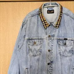 Wrangler デニムジャケットチェック襟 Ｇジャン ロンドン購入品