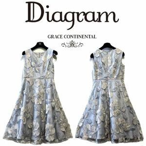 【Diagram】総刺繍レースワンピース【GRACE CONTINENTAL】　ドレス　結婚式　二次会　パーティー　グレースコンチネンタル　ダイアグラム