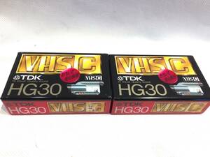 ■6197■未開封■TDK HG30 VHS-C テープ　2本セット　ビデオカセットテープ　ビデオテープ