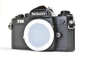 【きれいな動作品】Nikon ニコンFE2 ブラック 　清掃・整備・モルト交換済　電池付きでこのまま使える状態良好品
