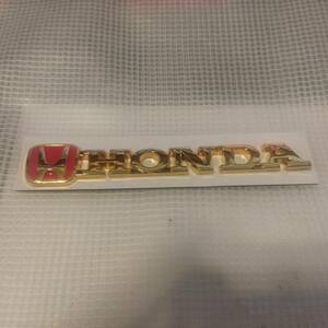 【ゆうパケット送料込】HONDA エンブレム ゴールド 横12cm×縦2cm