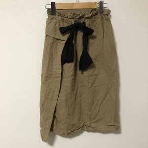 ZARA BASIC XS ザラベーシック スカート ひざ丈スカート リネン混 Skirt Medium Skirt 黒 / ブラック / X 茶 / ブラウン / 10036766