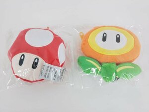 サンアート スーパーマリオ ダイカットコインケース フラワー キノコ 2点セット 未使用【1円スタート!!】