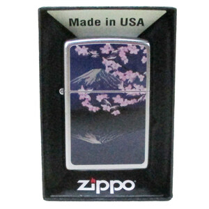 ジッポー オイルライター USA Zippo 和柄シリーズ 富士 桜 SP-KF