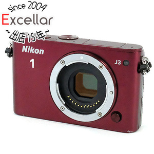 【中古】Nikon ミラーレス一眼カメラ Nikon 1 J3 ボディ レッド [管理:1050023496]