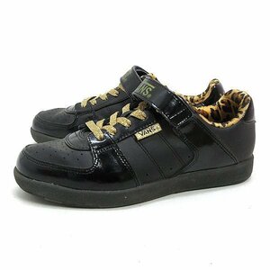 WW■美品【23cm】バンズ/VANS ベルクロ付きローカットスニーカー■黒LADIES/39