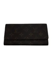 LOUIS VUITTON 長財布 レザー ブラウン モノグラム メンズ M61820