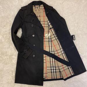 【訳あり美品】BURBERRY LONDON ENGLAND バーバリーロンドン イングランド サンドリンガム トレンチコート アウター ブラック 黒 メンズ