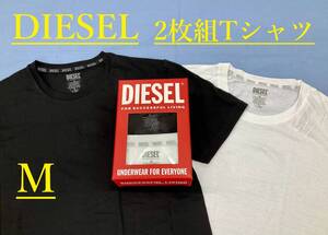 ディーゼル　Tシャツ 2パックセット 2123　Mサイズ　ブラック/ホワイト　新品 タグ付　DIESEL　A05427 0BVFB　アンダーウェア01