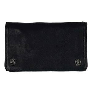 クロムハーツ Chrome Hearts 1ZIP/1ジップ フローラルボタンオールドレザーウォレット財布 中古 SJ02