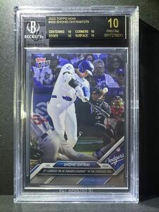 topps now BGS10 ブラックラベル Dodgers ドジャース 大谷翔平 ohtani Shohei psa 2024 ホームラン　鑑定品　455 7279 GEMMINT black 