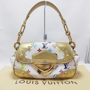 B24-1854 LOUIS VUITTON ルイ・ヴィトン M40206 マリリン モノグラム マルチカラー ブロン ホワイト レザー ハンドバッグ 保存袋付き 