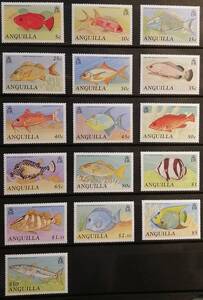 アンギラ 魚(16種) MNH