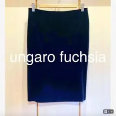 ungaro fuchsia スロバキア製 ベロアスカート F36