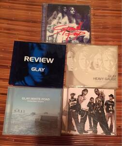 (no769)★グレイ CD 5点セット★SPEED POP★ホワイトロード★REVIEW★HEAVY GAUGE★GLAYEXILE SCREAM( CD +DVD)