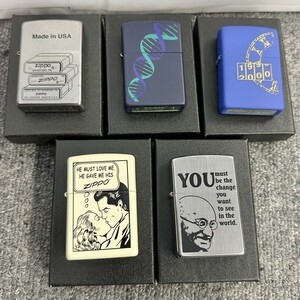 H050-NG8-157 ▲ Zippo ジッポー オイルライター 5点セット ガンジー DNA 1999-2000 他 喫煙具 5点火花あり